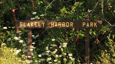 Blakely Harbor Park sign