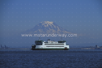 Ferry with Mt. Rainier in the background