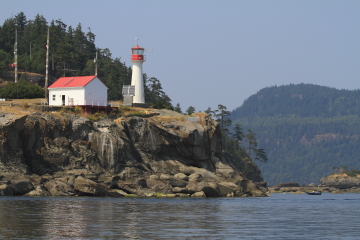 The Chrome Island Lighthouse at Chrome Island, British Columbia, Canada