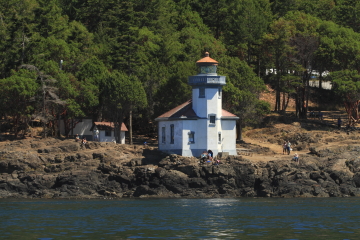 The Lime Kiln Lighthouse on San Juan Island, WA